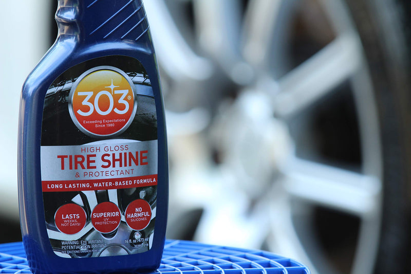 303 Products High Gloss Tire Shine And Protectant - Long Lasting, Water Based Formula - Lasts For Weeks - No Harmful Silicones - Lasts Weeks Not Days, 16 fl. oz. (30395CSR) Packaging May Vary 16 fl oz