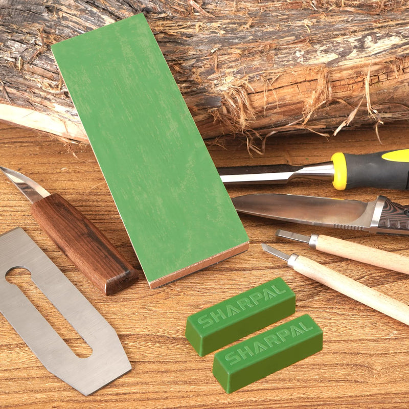 SHARPAL Polishing Paste Fine Green Buffing Compound, Leather Strop Sharpening Highly Viscous Connections