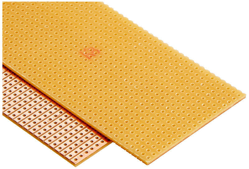Rademacher 710-1 Strip Grid Board (Pack of 25) Hard Paper 50 x 100 mm, Pitch 2.54 mm, 39 Traces, Copper Coating on One Side 35 µm, PCB 1.6 mm Thick