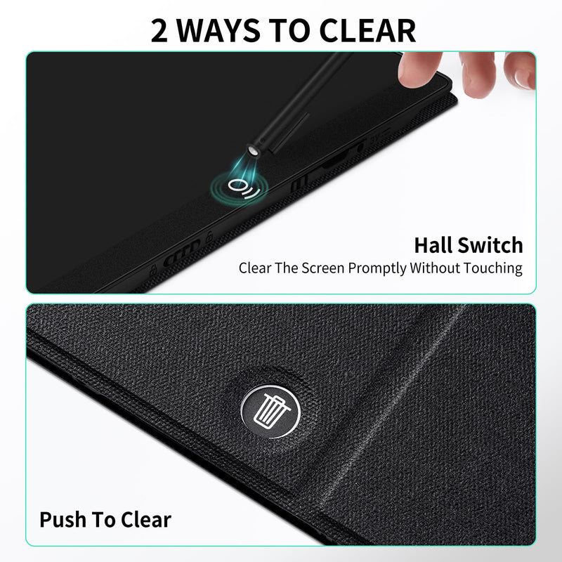 Full Screen LCD Writing Tablet: 11.5 Inch Writing Pad for Adults Kids Reusable Digital Notepad Portable Use for Office Study Teaching 11.5 inch (Leather Case)
