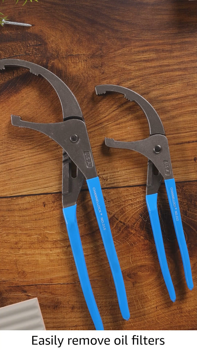 Channellock OF-1 2-Piece Oil Filer/PVC Plier Gift Set: 12-Inch and 15-Inch, Matte/Unpolished