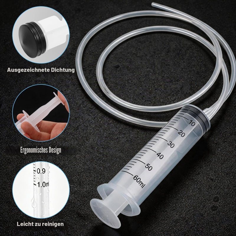 Pack of 10 syringes 1 ml 3 ml 5 ml 10 ml 20 ml 30 ml 60 ml with hose | Liquid syringe for hobby and DIY enthusiasts, individually sealed packaging