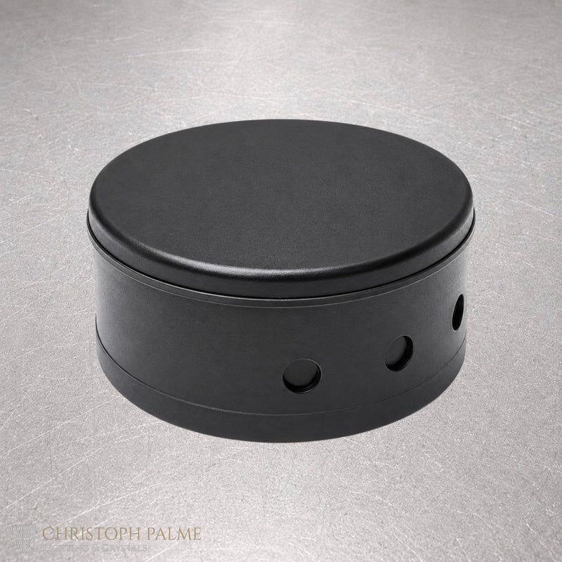 Junction Box, Black Plastic with Accessories, Diameter: 70 mm X 31 mm, Distributor Canopy, Surface-mounted Box, Junction Box 70x31mm