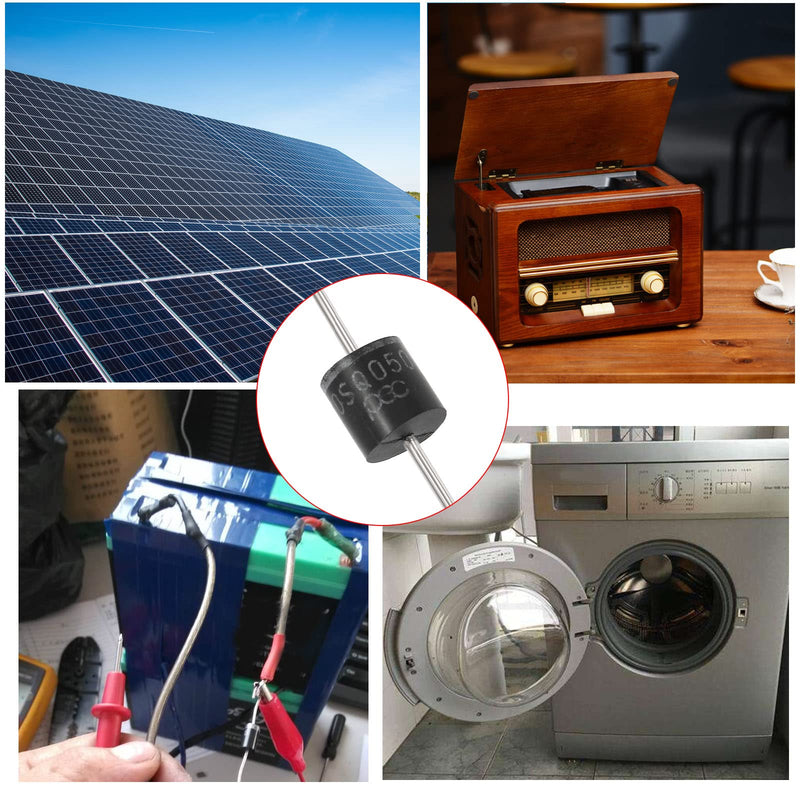 The Lord of the Tools 20PCS Schottky Diode 30A 50V Axial 30SQ050 for Solar Panel Parallel Reflow Protection Diodes Silicon Diode Barrier Rectifier Diode Electronic Components