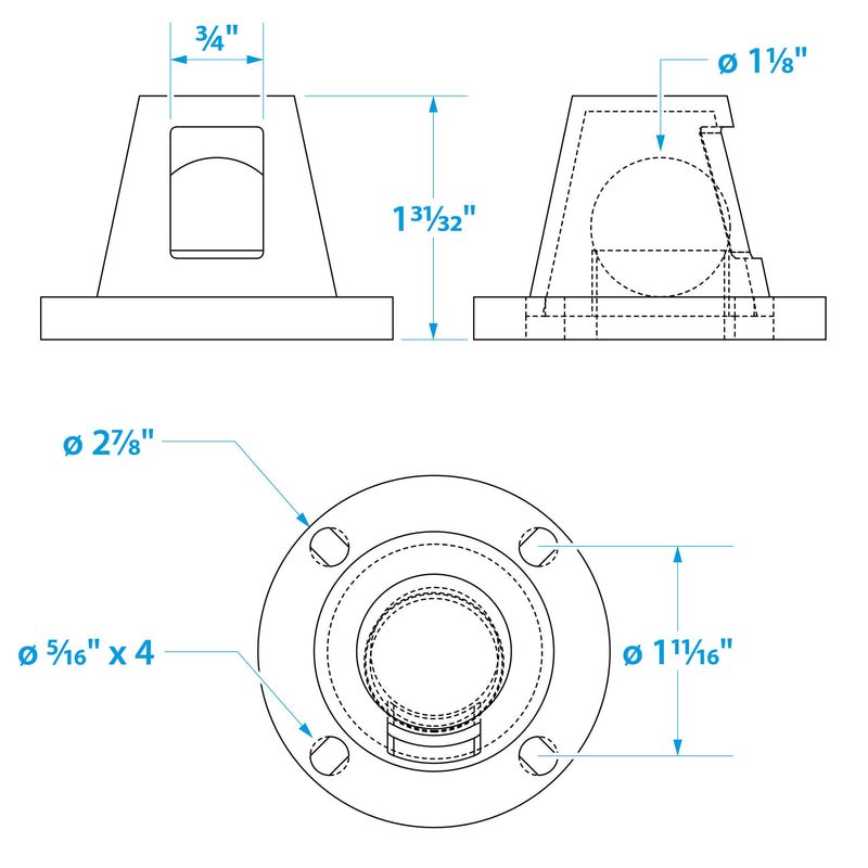 Seachoice Self-Bailing 2-7/8 In. Scupper Valve Kit, Clear