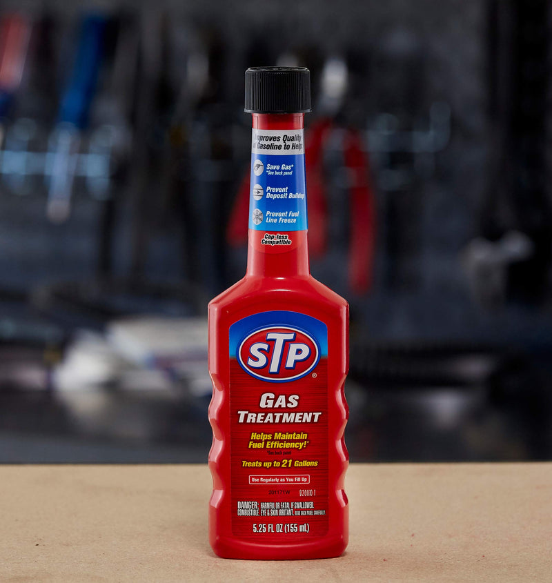 STP Gas Treatment, Bottled Fuel System Cleaner Improves Gas Quality, 5.25 Oz