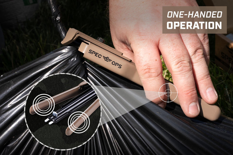 Spec Ops M7 Auto-Feed Hog Ring Pliers Kit, Heavy Duty One-Handed C-Ring Tool with 1,000 16 Gauge Hog Ring Fasteners, Spring-Loaded 50 Ring Magazine Hog Ring Stapler Retail Kit