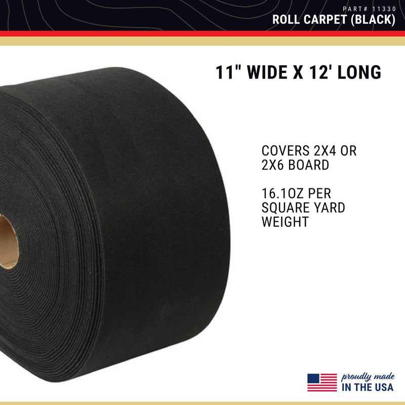 CE Smith - Trailer Roll Carpet - Boat & Trailer Accessories & Replacement Part 11" x 12' Black