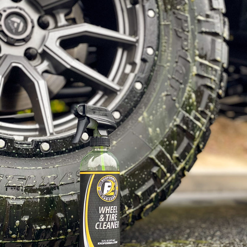 ExoForma Wheel & Tire Cleaner - Removes Built-Up Brake Dust, Dirt & Grime - Improves Dressing Performance - 2-in-1 Formula - Chosen by Pros (16 FL Oz) 16 Fl Oz (Pack of 1)