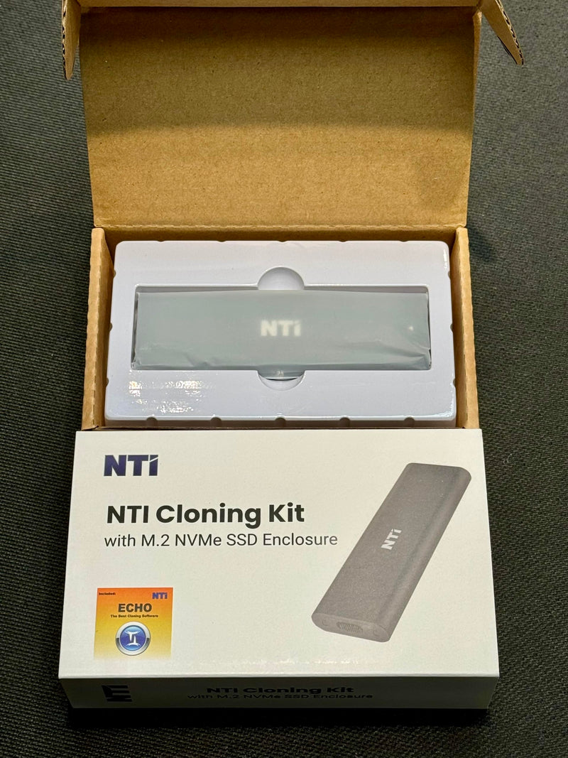 NTI Cloning Kit | New Edition for M.2 NVMe SSD | Best for SSD Upgrades | Disk Cloning and Migration Software | Enclosure Case and Cable Included for M.2 NVMe SSD | Software via Download