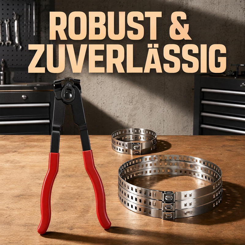 Axle Boot Clamps Set, Stainless Steel Adjustable CV 25 Pieces | Joint bolt clamp, axle cuffs, clamps, crimping tool, universal hose clamps, car, drive shaft cooling system