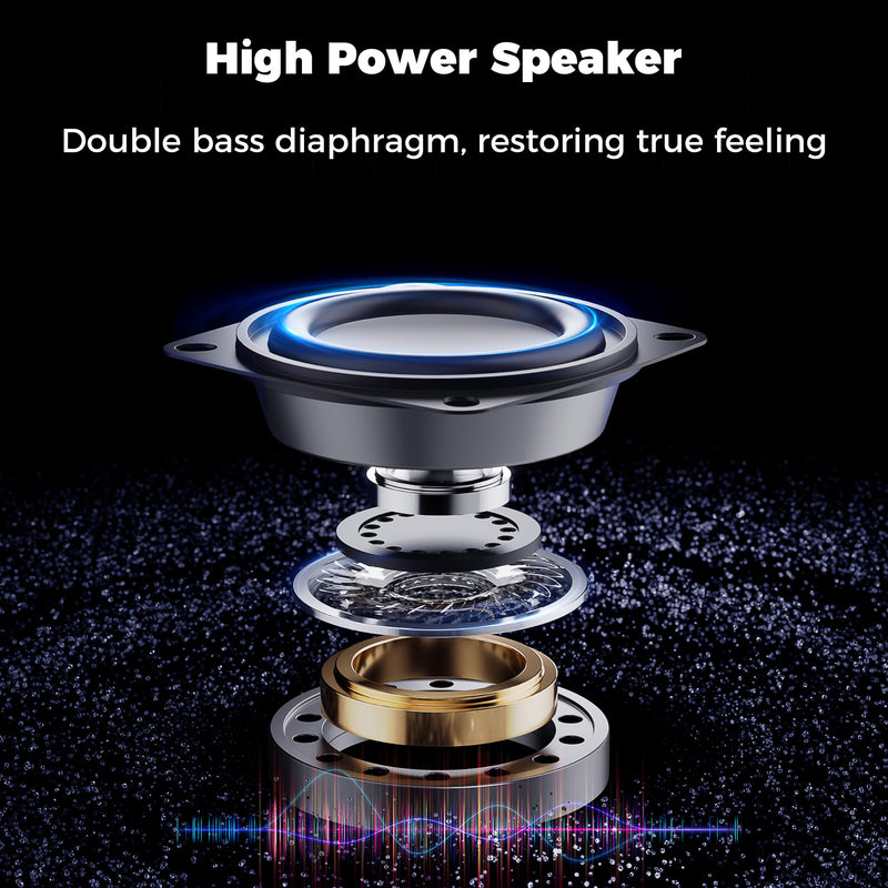 ROSON Computer Speakers, Gaming PC Speakers with Enhanced Bass and Volume Control, Stereo 2.0 USB Powered 3.5mm Aux Multimedia Speakers for Laptop/Desktop/Tablets/Phone
