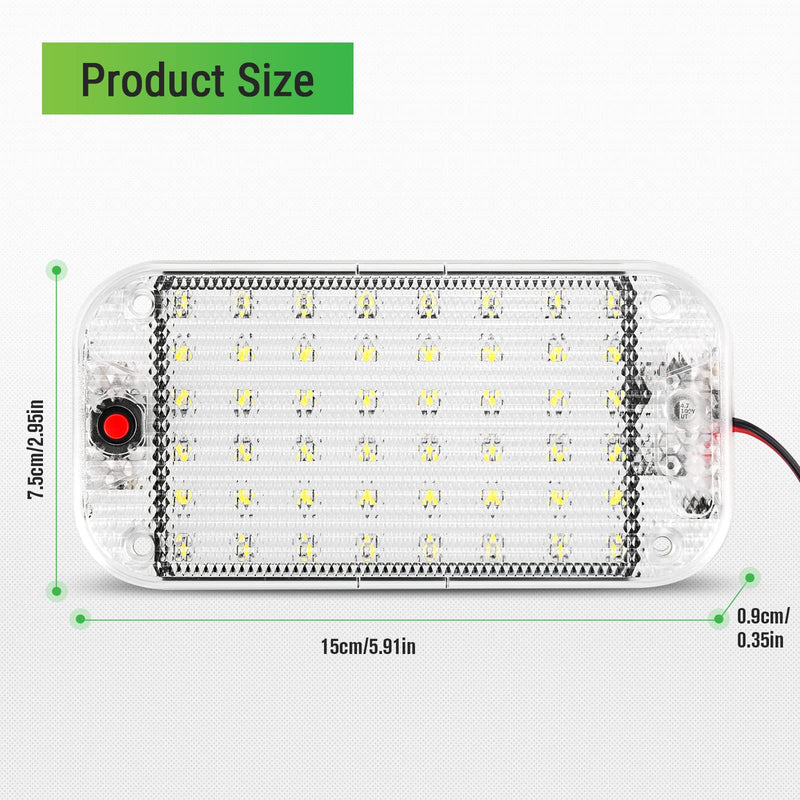 LED Dome Light, RV Interior Lighting 12v-85v 800 Lumens Super Bright RV LED Ceiling Dome Light with ON/Off Switch RV Lights Interior for Car/RV/Trailer/Truck/Camper/Boat (2 pcs) 2 pcs