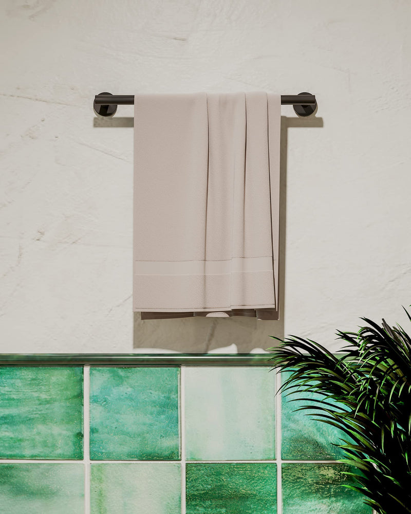 RARXTR Towe Bar for Bathroom Kitchen Hand Towel Holder Dish Cloths Hanger SUS304 Stainless Steel RUSTPROOF Wall Mount (Matte Black 18-inch Center to Center) Matte Black 18 inch(Center to Center)