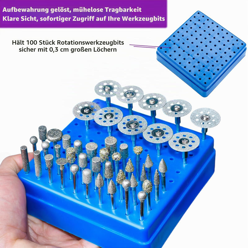 32-Piece Diamond Cutter Set 120 Grit Rotary Tool Accessories with Diamond Cutting Disc and 3 mm Shank Fit for Stone Glass Ceramic Carving, Grinding, Polishing, Engraving, Cutting 32PCS-120 Körnung