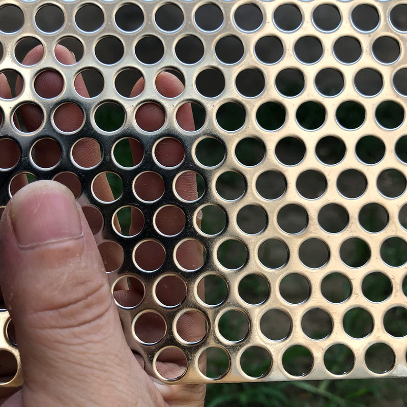 19 Gauge Perforated Metal Sheets Expanded Metal Mesh Aperture 0.32in 8mm (Approximately 1/3") 23.6"x11.8" Perforated Stainless Steel Sheet Stainless Steel Mesh Screen Panel 23.6"x11.8"
