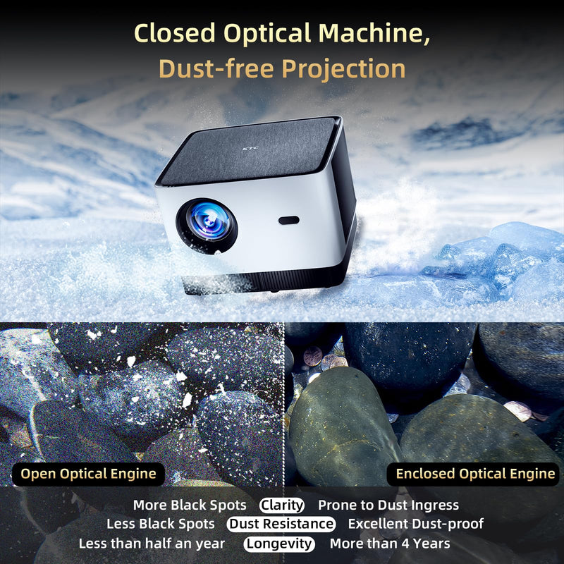 [Netflix Licensed &Dolby Audio]KTC Smart Projector 4K Supported TRUE 600ANSI Native 1080P with WiFi and Bluetooth & Dual Strong Speakers,Seamless Autofocus & Keystone Home Theater Proyector 2025