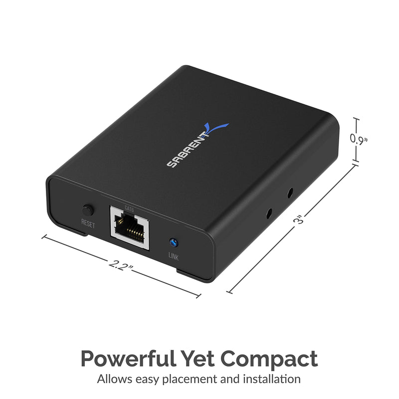 SABRENT 1080P 60Hz 3D HDMI Extender 164 Feet Over RJ45 Connector CAT6/6A/7 HDMI Repeater, Support uncompressed Audio, for Xbox PS5/4/3/ Roku orFire Stick (DA-HDEX) HD