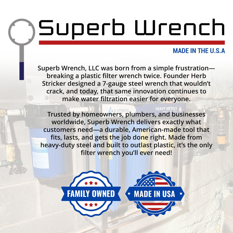 Superb Wrench SPBW-1 Heavy Duty Metal Water Filter Housing Wrench (4.8 inch Inside Diameter)