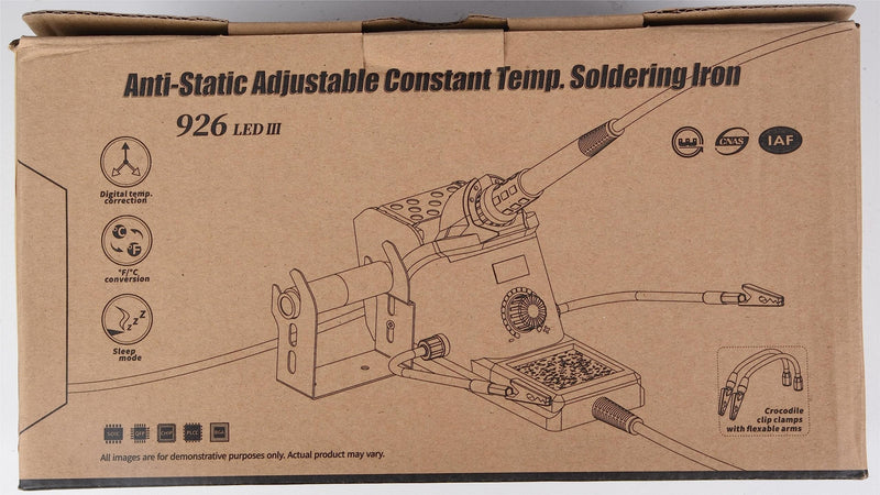 Soldering station, Preciva soldering iron set 60W soldering station 90~480°C soldering iron set with 2 attachable helping hands