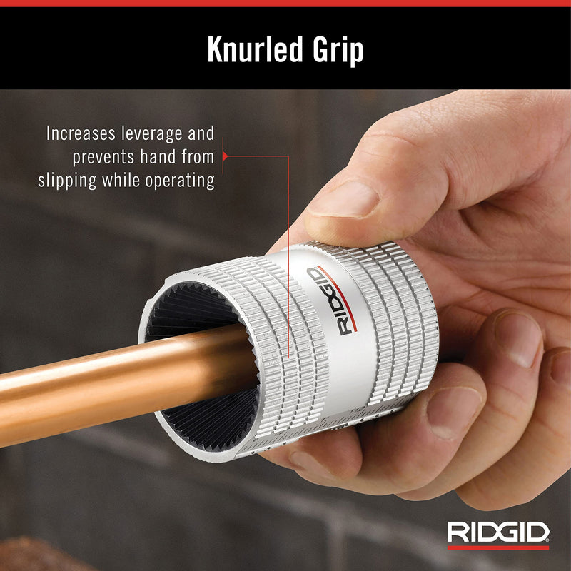 RIDGID 29983 Model 223S Internal/External Deburrer, 6mm to 36mm Deburrer, Inner Pipe Deburrer, Outer Pipe Deburrer 1/4-inch to 1-1/4-inch Single