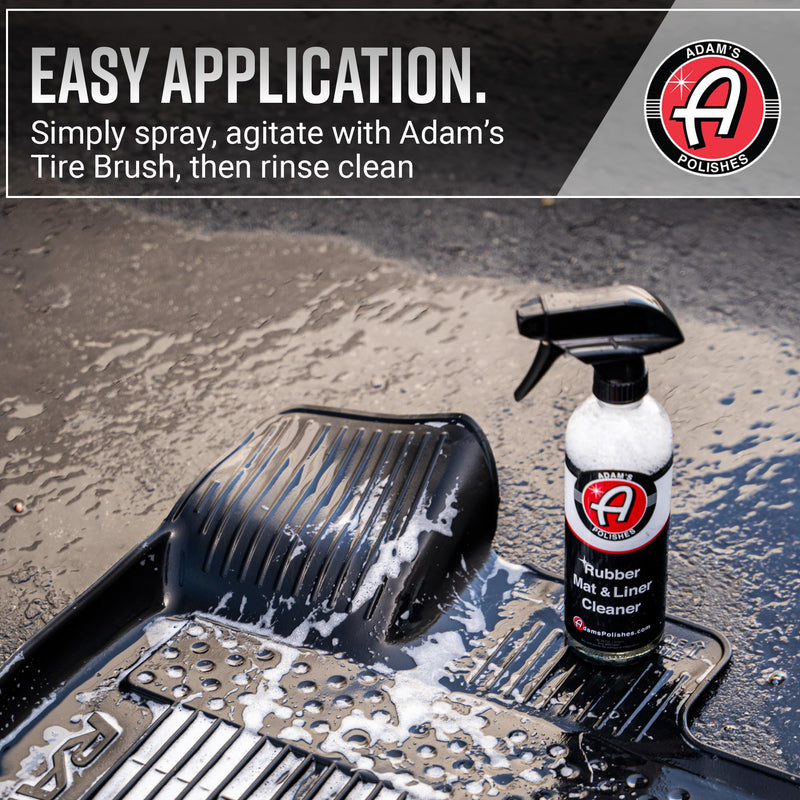 Adam's Polishes Rubber Mat & Liner Cleaner 16oz Protectant & Rubber Floor Mat Cleaning Solution for Car Detailing | Deep Cleans & Restores Mats, Truck Bed Cargo Liners, Trunk Mat Accessories & More 16 fl. oz