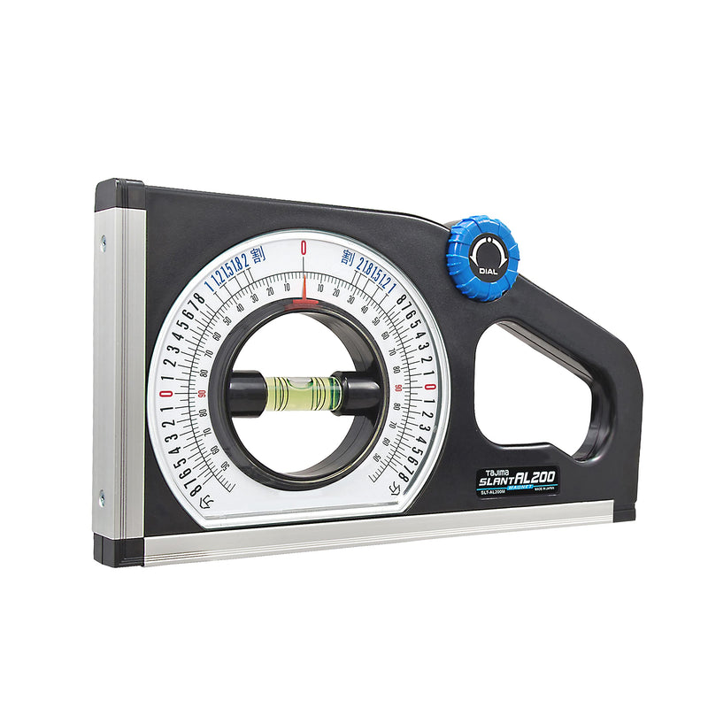 Tajima Protractor/Inclinometer (Rotatable Level Dual Scale for Angle or Tilt) - SLT200MY