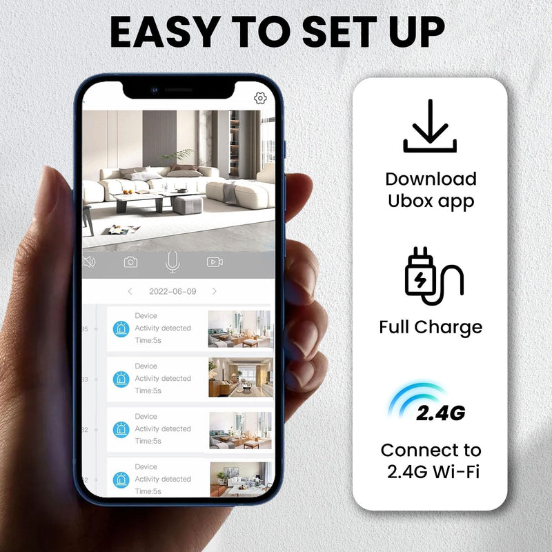 Hidden Camera | Spy camera, Improved 2K WiFi Mini Camera, Real-Time View,100 Days Battery Life, Cloud & SD Storage, Clear Night Vision, AI Motion Detection, Security Wireless Camera Nanny Cam