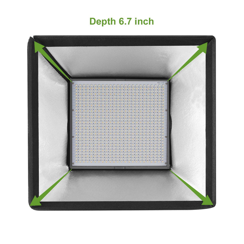 GVM Foldable Softbox Diffuser with Grid Beehive for GVM 50RS 672S MB832 520LS 520S 1200D Series LED Panel Lights, Video Lights, Suitable for Portrait Photography, Video Lighting, 14.9 x 15.7