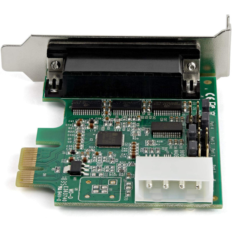 StarTech.com 4-port PCI Express RS232 Serial Adapter Card - PCIe RS232 Serial Host Controller Card - PCIe to Serial DB9 - 16950 UART - Low Profile Expansion Card - Windows & Linux , TAA (PEX4S953LP)