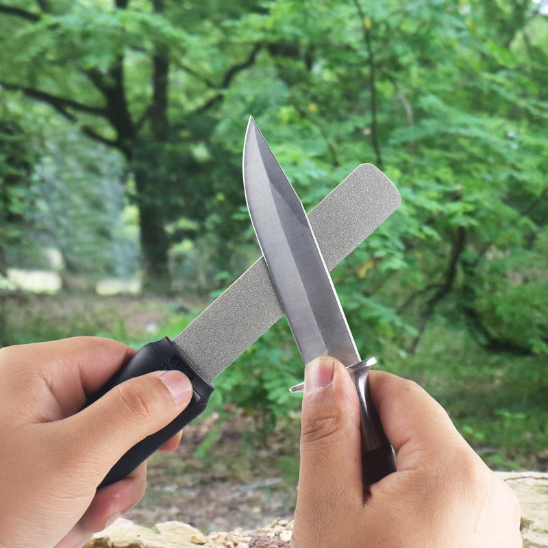 SHARPAL 121N Double Grit Diamond Sharpening Stone for Sharpening Knives Hunting Outdoor Knife Garden Tool Sharpener Coarse/Extra Fine 325/1200 Grit Basic