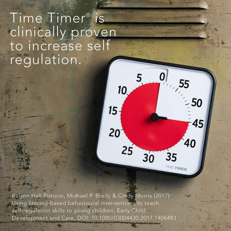 TIME TIMER 8 inch Visual Timer - 60 Minute Desk Countdown Clock with Dry Erase Activity Card, Also Magnetic - for Kids Classroom, Homeschooling Study Tool, Task Reminder, Home and Kitchen Timer Educator Edition