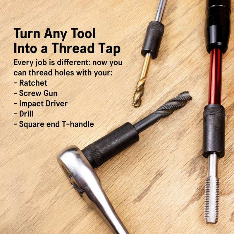 SST - Tap Socket Wrench - 8-Piece Adapter Set - Snug, Secure, & Durable - Easy Storage & Organization - Fits All Number & Fractional M.C.T.I. Standard Taps - Designed in the USA