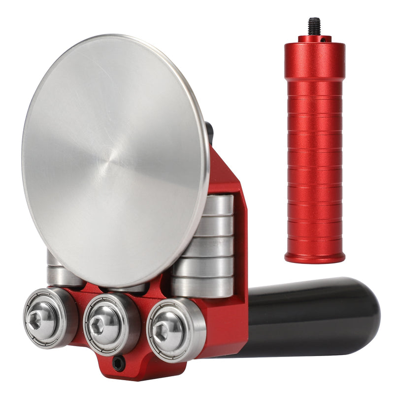 Sheet Metal Bender One Station Disc,90°-180° Bending Angle Sheet Metal Roller,Bending Capacity:Makes 0.59" - 1.18" Curved,Configure Rotary Ergonomic Handle Red