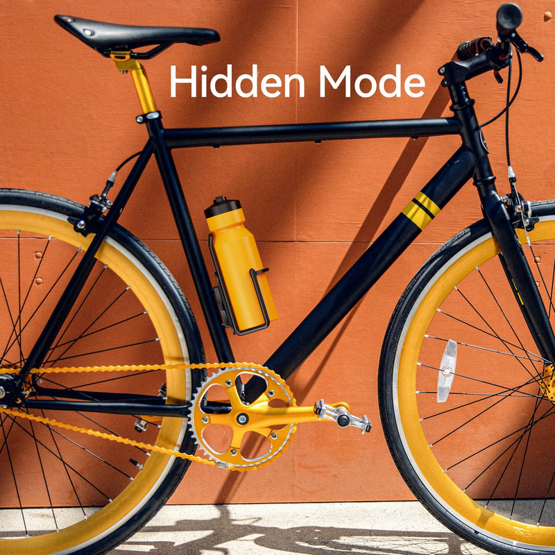 CITYWAY Waterproof AirTag Bike Mount, Hidden Under Bottle Cage | M5 Black Security Screws | Light Weight, Inconspicuous Security (2 Pack-Black) 2 Pack