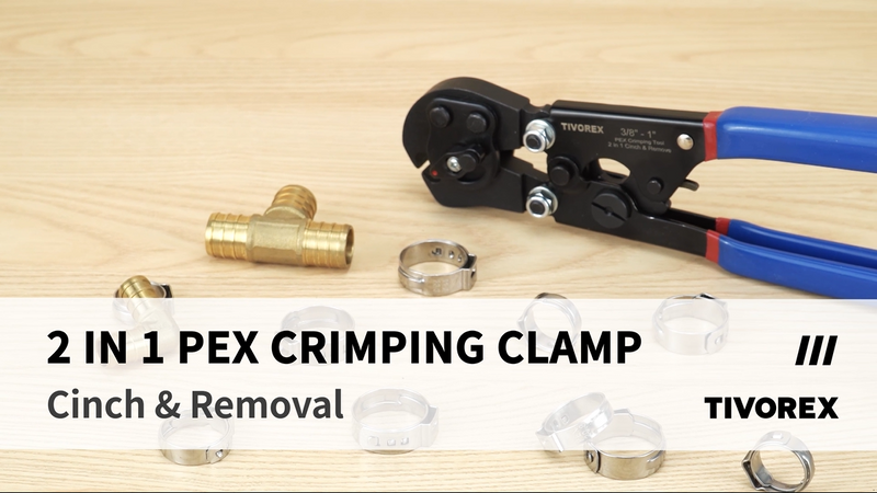 PEX Crimping Tool Kit, Ratchet Pex Clamp Tool with Cinch & Removal Pex Crimping Tool Kit