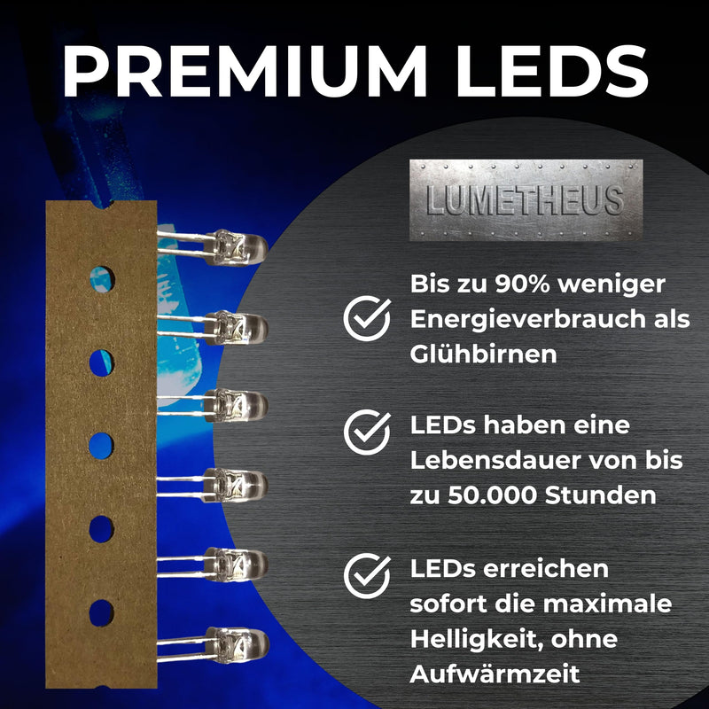 LED 5 mm Color White 25000 mcd 25 Pieces Light Emitting Diode Extra Bright 3 V White Diode 2 Pin LEDs