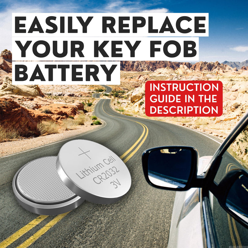 Key Fob Battery Replacement for Chevy GMC (Silverado Equinox Malibu Sierra Traverse Cruze Impala Tahoe Terrain Acadia Yukon Colorado Camaro Suburban Trax Blazer Sonic Express) Remote Key (Pack of 2)