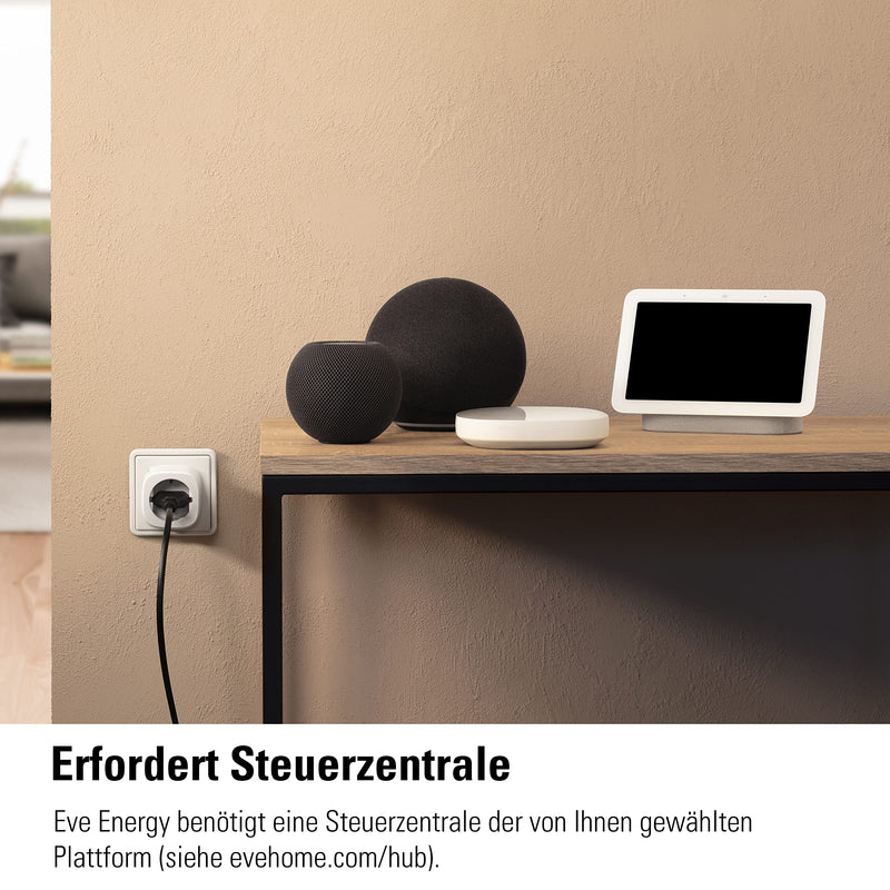 Eve Energy (Matter) – Smart socket, Matter & Thread, TÜV certified, Stiftung Warentest: good, works with Apple Home, Alexa, Google Home, SmartThings, Thread Border Router required Eve Energy (Matter) Single