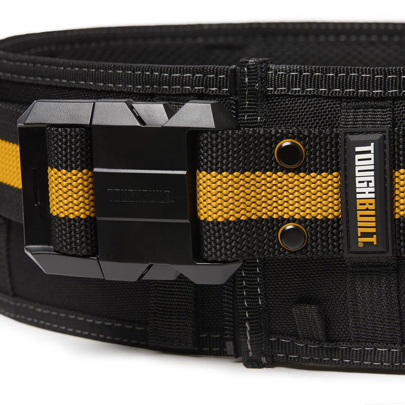 ToughBuilt ClipTech Series – Pro Padded Belt, Heavy-Duty Construction Belt with Adjustable Fit, Padded Support, and Durable Steel Buckle for All ClipTech™ Pouches and Tool Rigs (TB-CT-41P) Pro Padded Work Belt