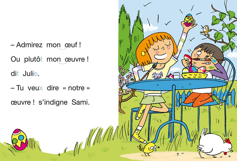 CP Level 2/Sami and Julie cherchent les oeufs: Milieu de CP, level 2