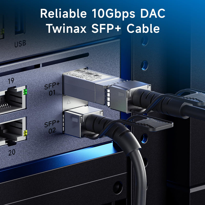 Cable Matters 10Gbps DAC Twinax SFP Cable - 7m / 23ft, 10GBASE-CU Passive Direct Attach Copper Twinax SFP+ Cable, Compatible with Cisco, Ubiquiti, Huawei, Netgear, & Supermicro Devices