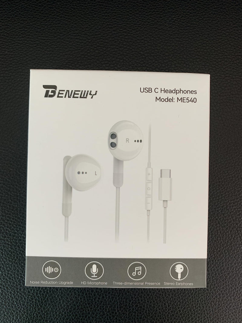 USB C Headphones for iPhone 16 15 Pro Max Plus iPad Pro USB C Earphones with Microphone Volume Control USB C Wired Earbuds USB Type C Earphone for Google Pixel 8 7 6A 5 Samsung S24 S23 S22 S21 S20 A55 White