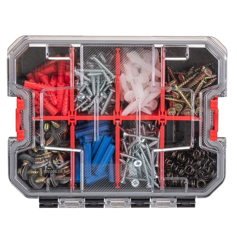 CRAFTSMAN VERSASTACK Storage Organizer, Small Parts Organizer, 8 Compartments, Lid Includes Secure Latch (CMST17827) 1 Count (Pack of 1) Medium Organizer