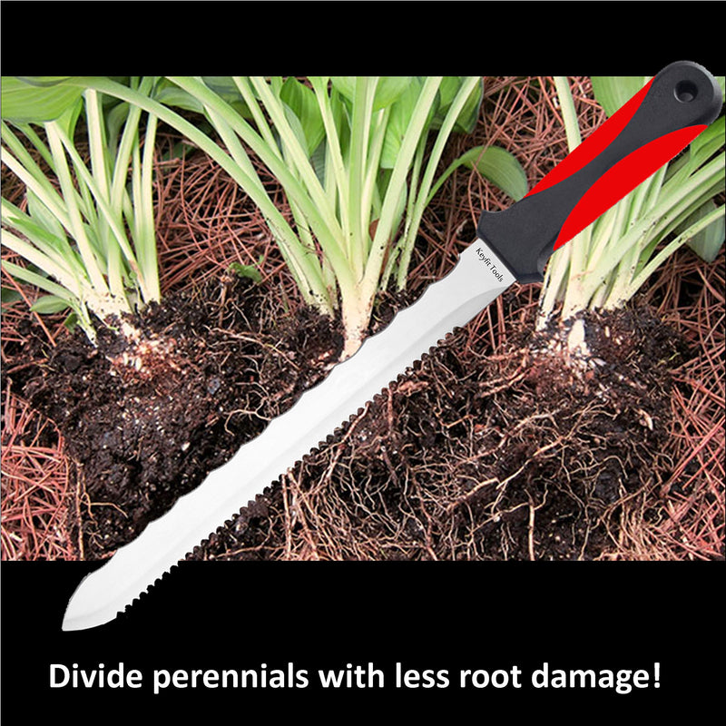 Keyfit Tools Weed Puller Weeding Knife for Deep Tap Root Weeds Like Dandelions, Crabgrass & Other Clump Grassy Weeds Stainless Steel Manual Weeder Get The Entire Root Great for Driveway & Sidewalks