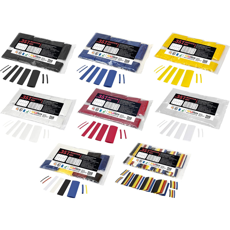 357-piece Magnum Set from ISO-PROFI® shrink tubing assortment in a white bag 2:1 without glue