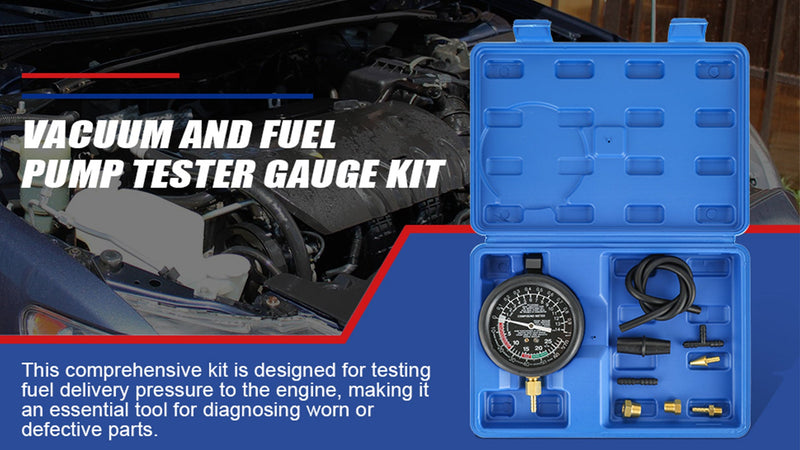 NYXOVA Vacuum and Fuel Pump Tester Gauge Kit Red