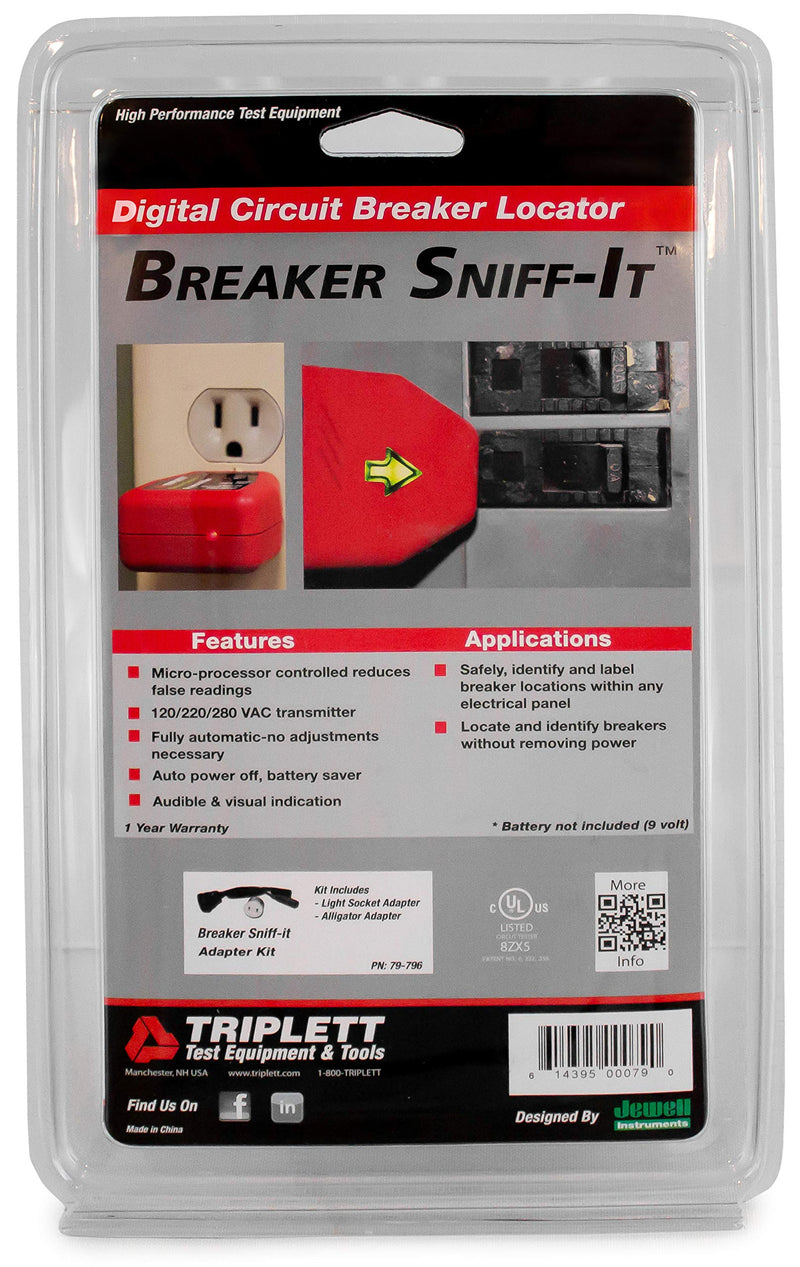 Triplett 9650 Breaker Sniff-It Automatic Circuit Breaker Locator with Audible and Visual Indication