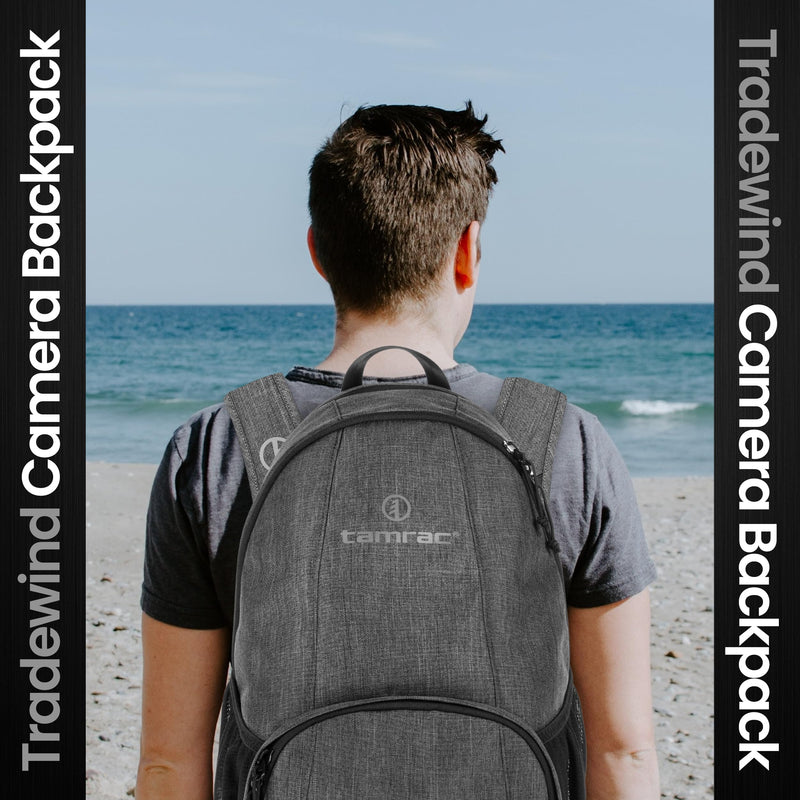 Tamrac Tradewind 18 Camera Backpack for Photographers, Compact DSLR Camera Bag with Laptop Compartment, Professional Photography Backpack, Travel Camera Carrying Case, Mirrorless Camera Bag, Dark Grey