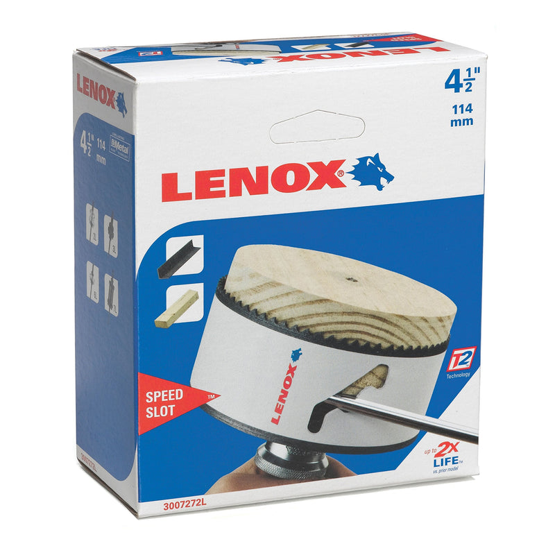 LENOX Tools Bi-Metal Speed Slot Hole Saw with T3 Technology, 4-1/2" 4-1/2 inches 4-1/2-Inch